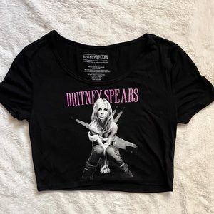 Britney Spears Black Crop Top